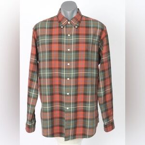 Ralph Lauren Plaid Button Down Long Sleeve Vintage Custom Fit Shirt Size Medium